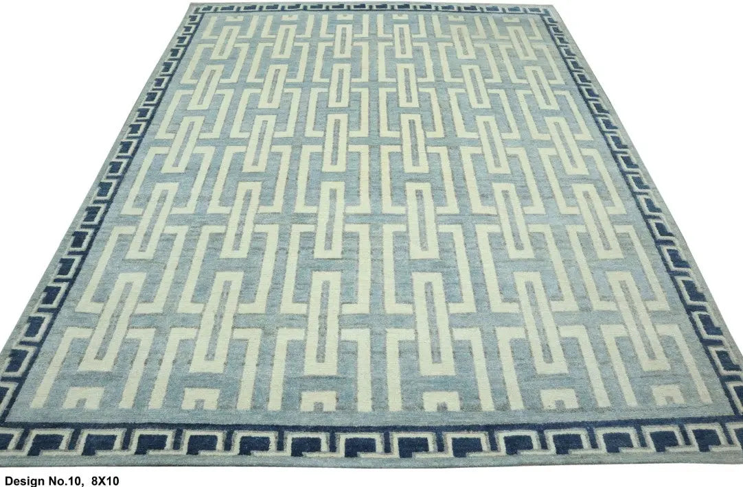 Hand knotted Indian Modern Rug 8'0" x 10'0" ABC Rugs Kilims